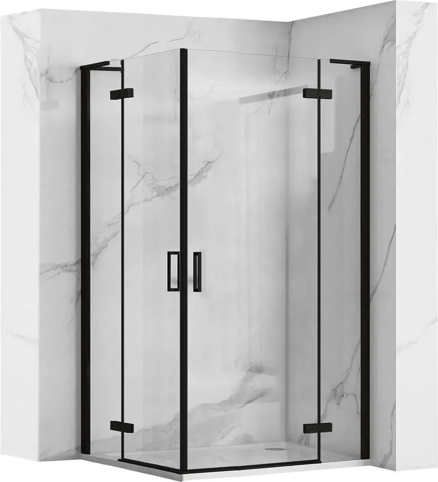 Cabina dus REA Hugo Double 100x100 cm negru