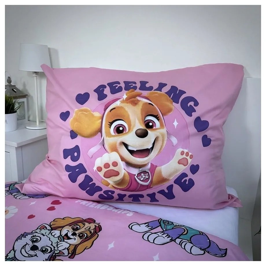 Lenjerie de pat pentru copii din microfibră pentru pat de o persoană 140x200 cm Paw Patrol – Jerry Fabrics