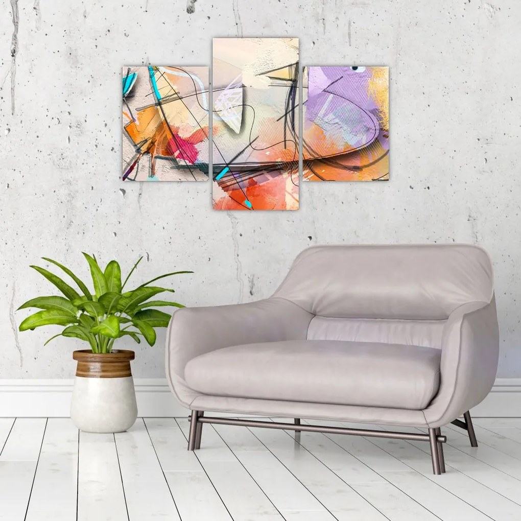 Tablou - Abstract, pasăre (90x60 cm)