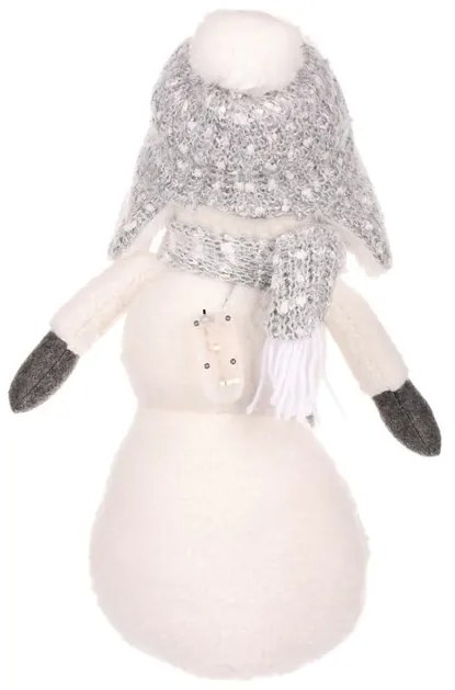 Decorațiuni de Crăciun Om de zăpadă cu stele LED, înălțime 40 cm, alb