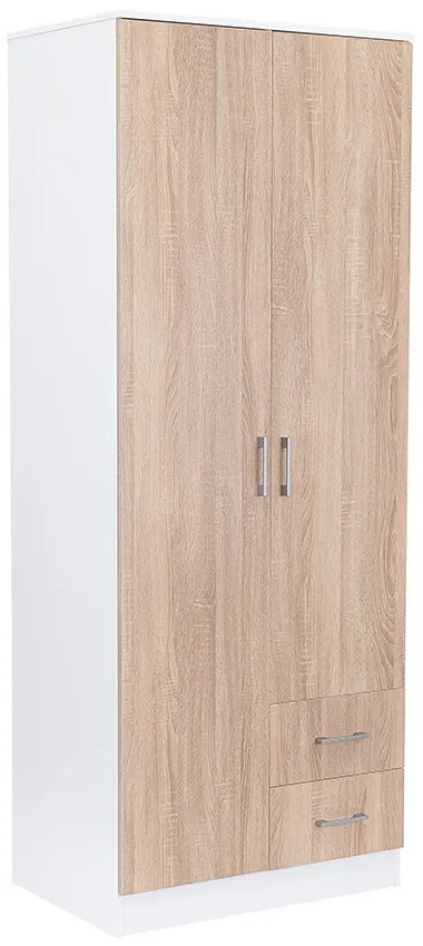 Dulap Miami 80x205 cm stejar sonoma-alb