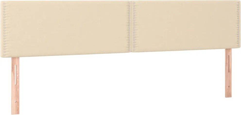 vidaXL Tăblii de pat, crem, 200x5x78/88 cm, textil