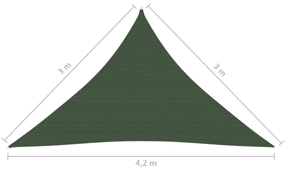 Panza parasolar, verde inchis, 3x3x4,2 m, HDPE, 160 g m   Morkegronn, 3 x 3 x 4.2 m