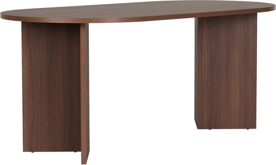 Masă de dining cu aspect de lemn de nuc 89,5x180 cm Sablin – Kalune Design