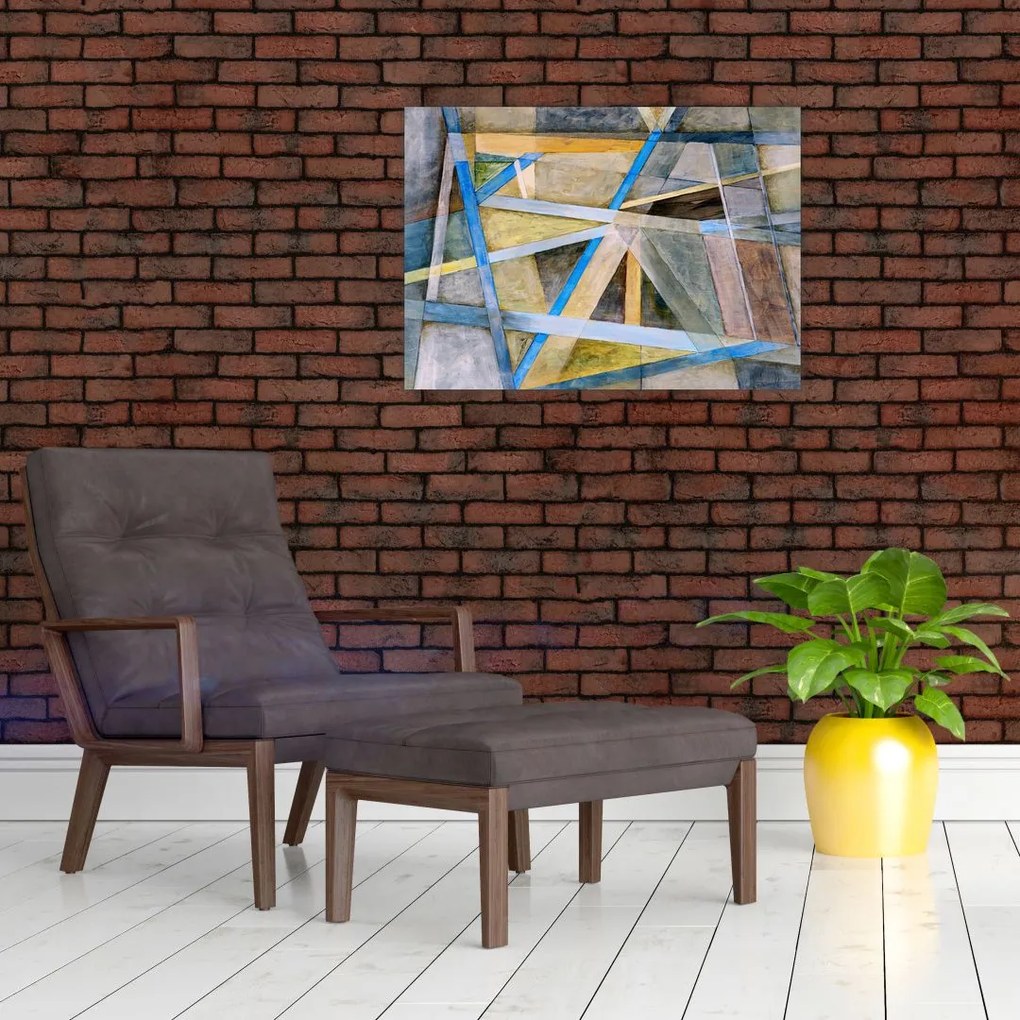 Tablou pe sticlă - Abstract (70x50 cm)