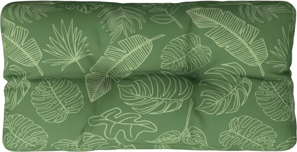 vidaXL Pernă de paleți, model frunze, 80x40x12 cm, textil