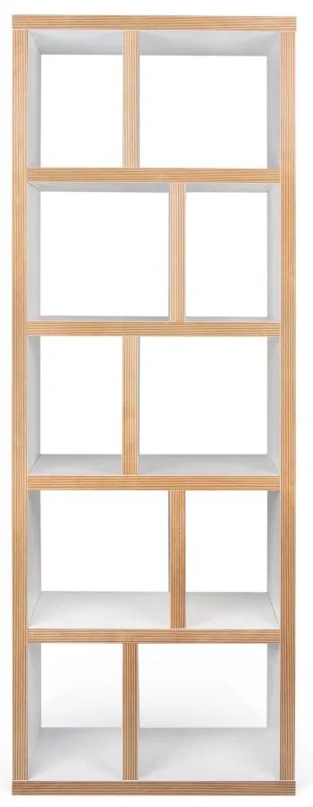 Bibliotecă albă/în culoare naturală 70x198 cm Berlin – TemaHome
