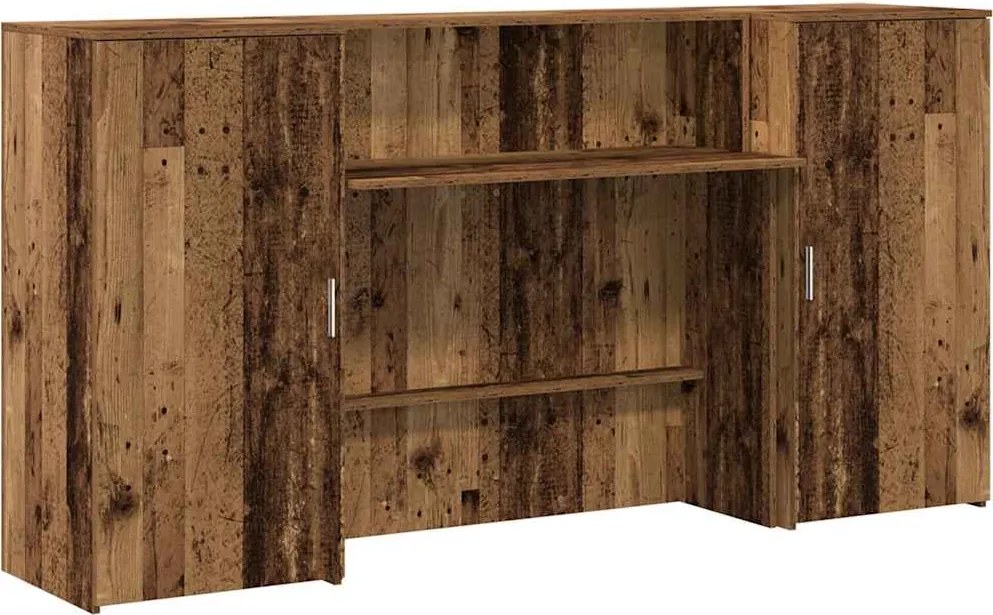 vidaXL Birou de recepție Lemn vechi 200x50x103,5 cm Lemn prelucrat