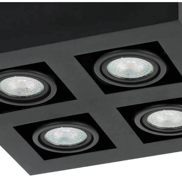 Eglo 31065 - Spot LED MENDOZA 4xLED/4,7W/230V 3000K negru