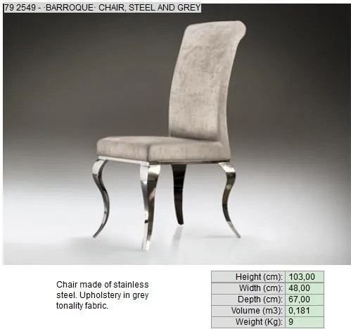 Scaun modern bej, Barroque 792549