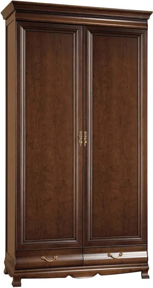 Dulap lemn masiv nuc Harper 2 Uși, 111,2 × 66,6 × 215,5 cm