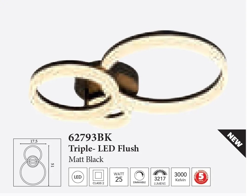 Plafoniera LED design circular Triple