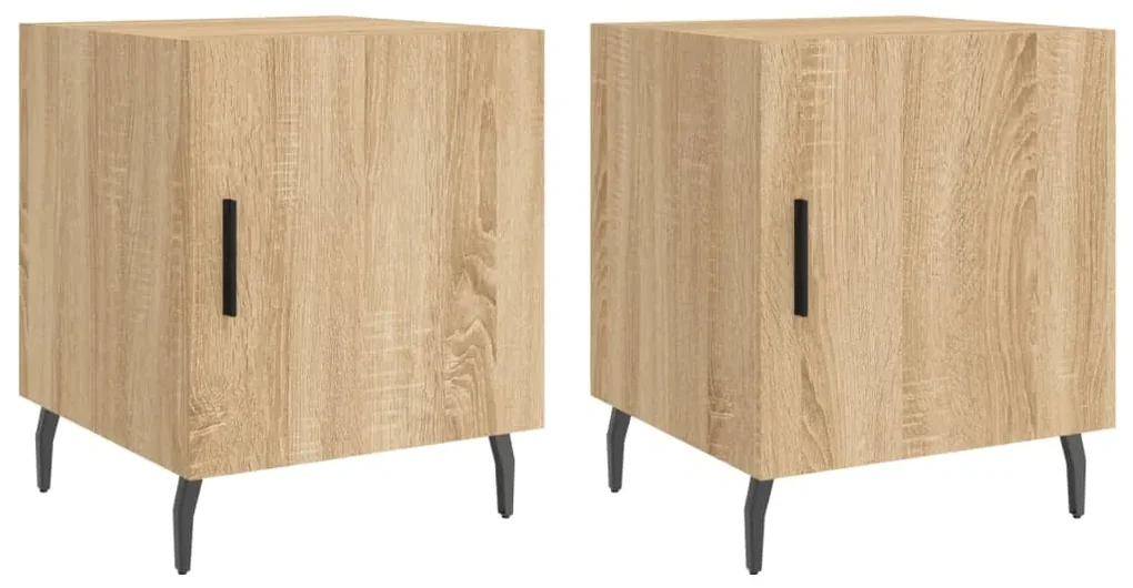 827603 vidaXL Noptiere, 2 buc., stejar sonoma, 40x40x50 cm, lemn compozit