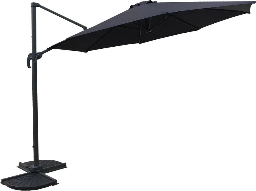 Umbrelă de soare gri 300x300 cm Deluxe – Garden Pleasure