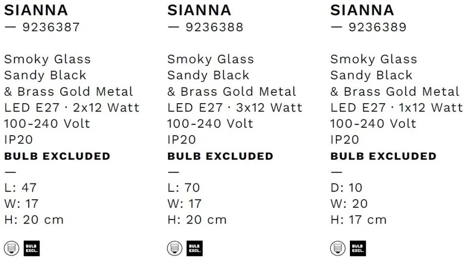 Plafoniera moderna stil minimalist SIANNA 2L