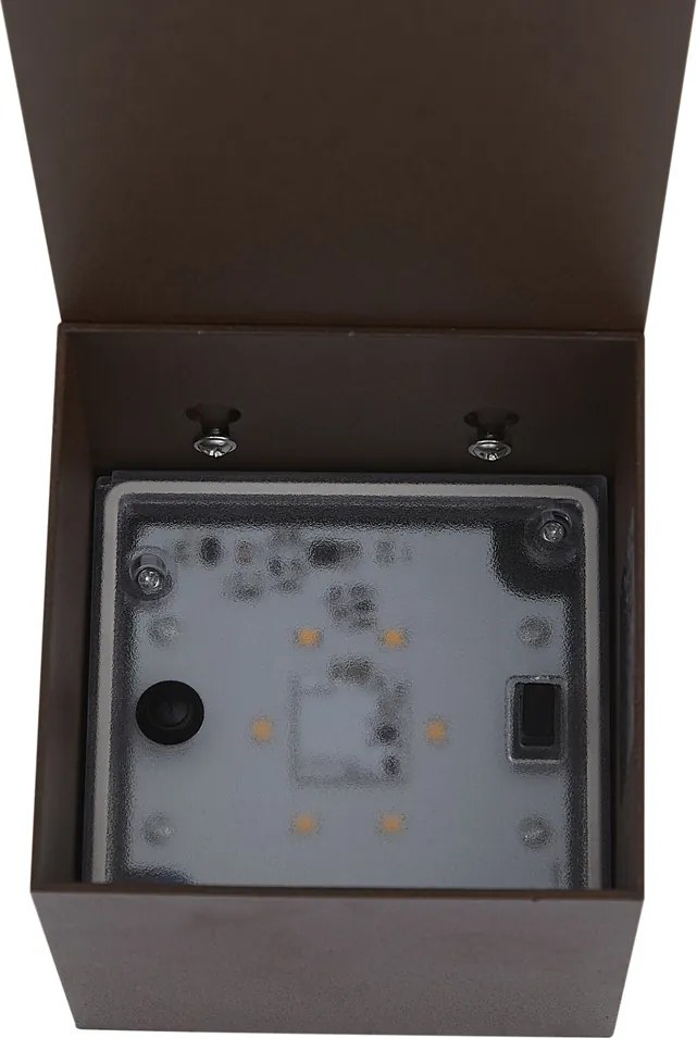 Lampă de exterior maro rugină 65cm Incl. LED IP64 cu lumină slabă și solară - Charlene