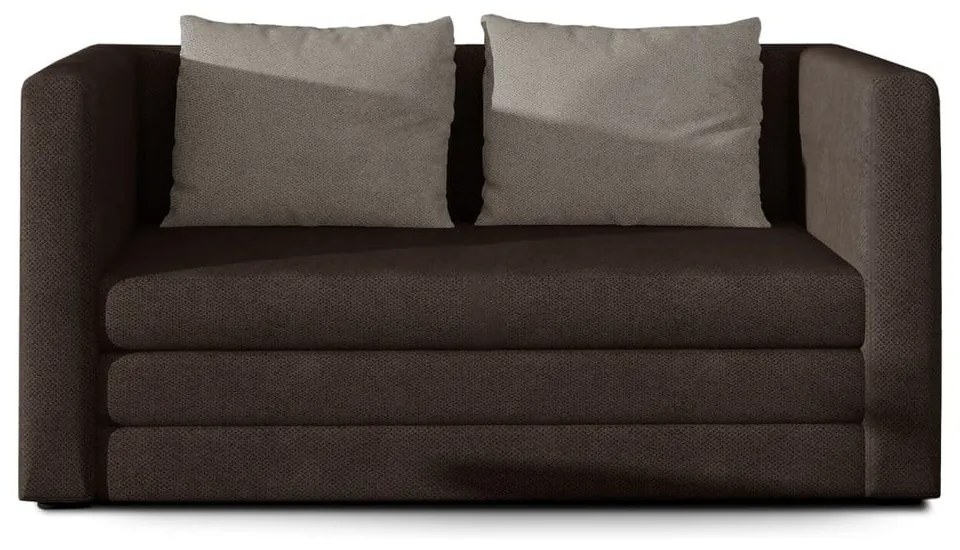 Canapea maro extensibilă cu tapițerie din chenille 132 cm Neva – ELTAP