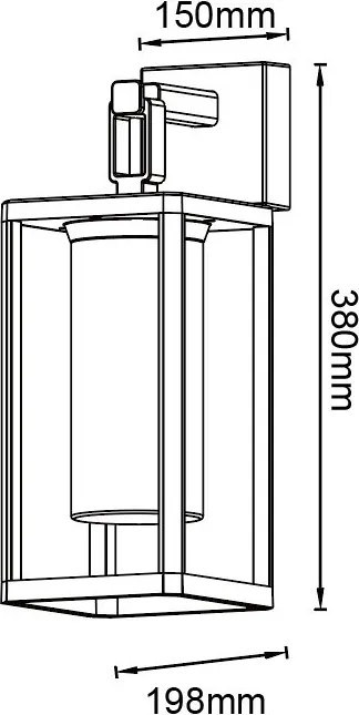 Aplica perete exterior, Protectie IP65 ALPS gri inchis