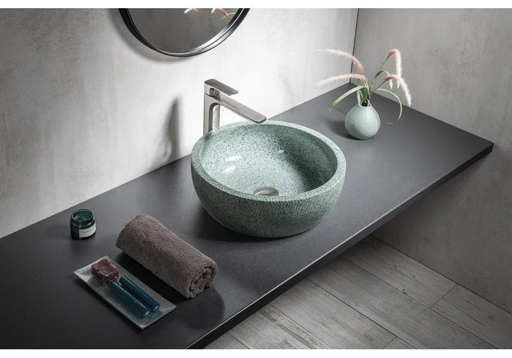 Chiuvetă verde rotundă din ceramică ø 42 cm Priori – Sapho