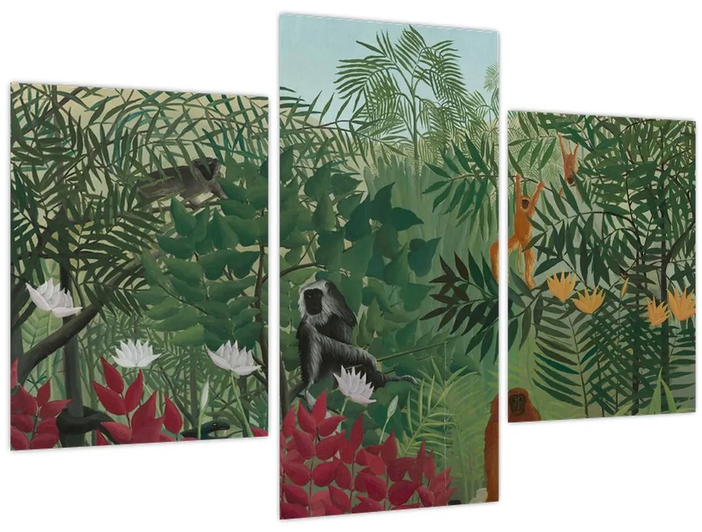 Tablou - Henri Rousseau, Tropical Forest with Monkeys, reproducere (90x60 cm)