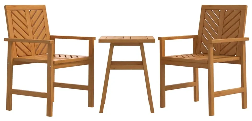 362230 vidaXL Set mobilier de grădină cu perne, 3 piese, lemn masiv acacia