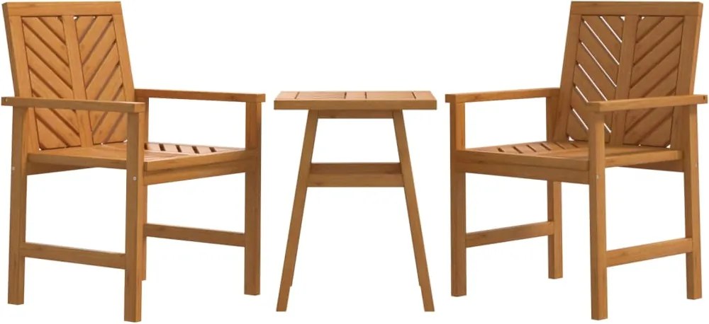 vidaXL Set mobilier de grădină cu perne, 3 piese, lemn masiv acacia