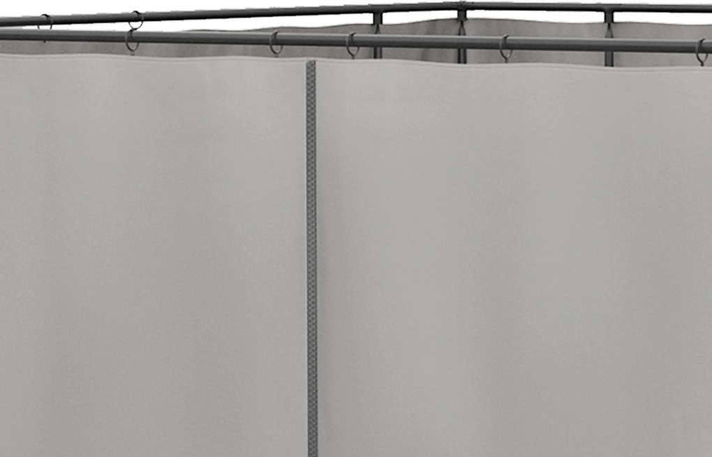Outsunny Perdea de schimb pentru pavilion, set de 4, pentru pavilioane 3x3m, 302x205cm, Gri deschis | Aosom Romania