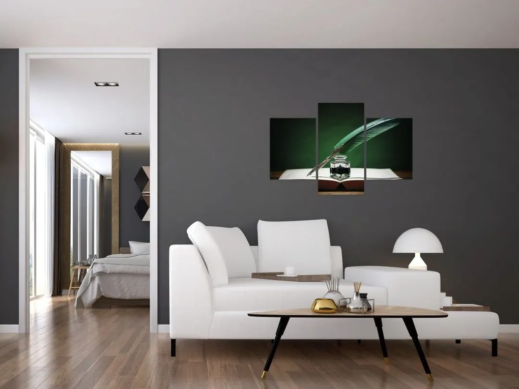 Tablou cu stilou sriind (90x60 cm)