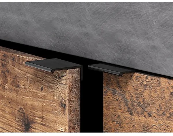 Comodă RUNEA maro închis/antracit