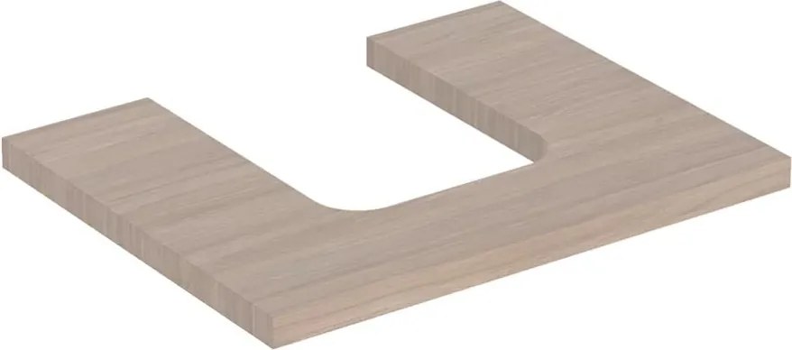 Blat pentru lavoar Geberit One cu decupaj in mijloc 60 cm stejar bej
