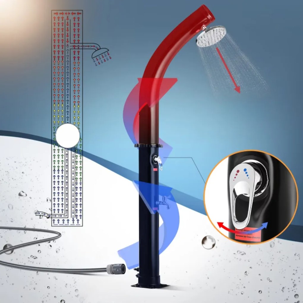 Duș solar BOW. 20l, negru Monzana