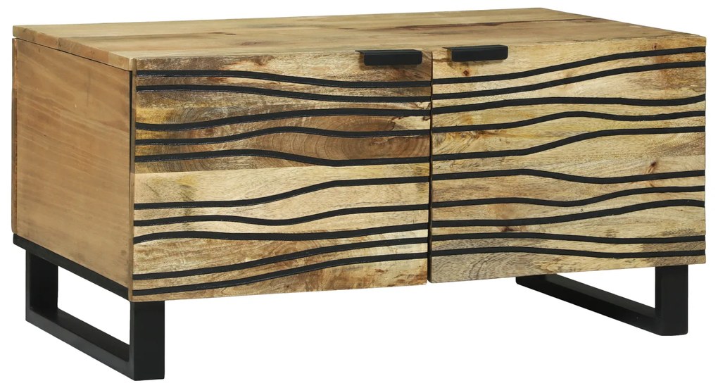vidaXL Masă de cafea Maro și negru 80 x 50 x 40 cm