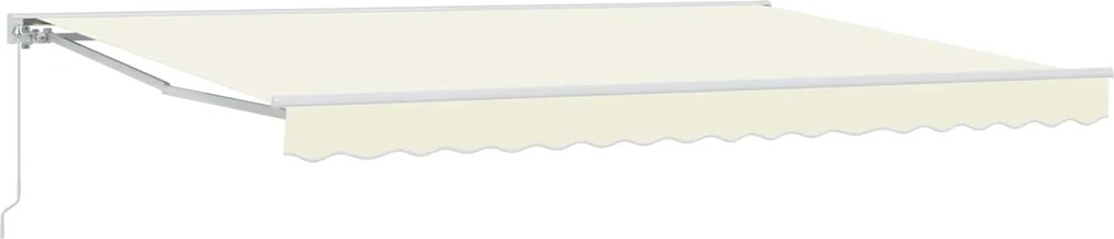 vidaXL Copertină retractabilă manuală Crem 4 × 3,5 m