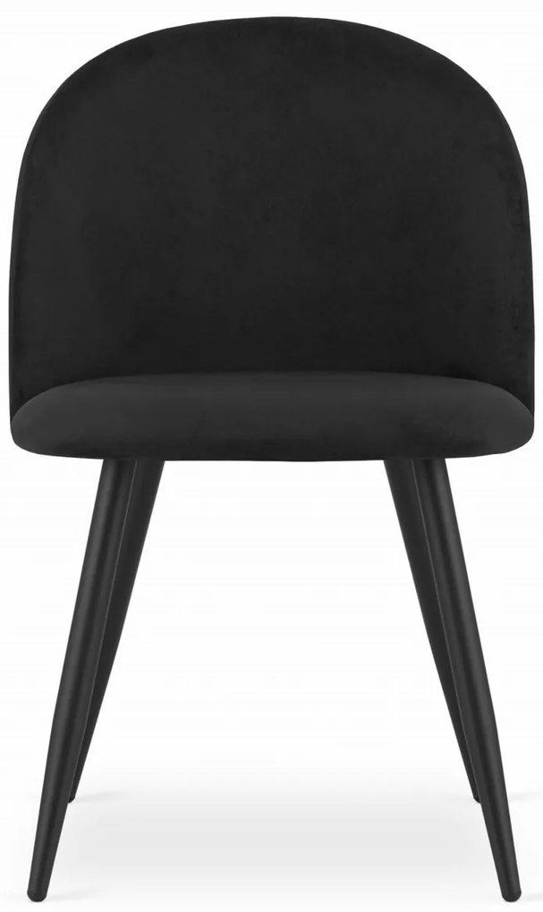 Scaun de catifea neagra BELLO