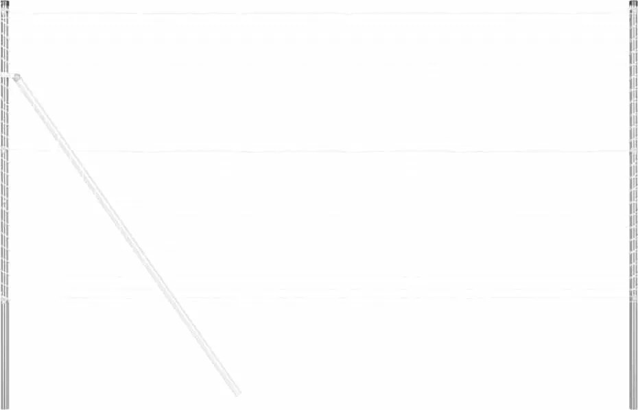 vidaXL Stâlp de gard. 2 pcs Argintiu Oțel vopsit în pulbere