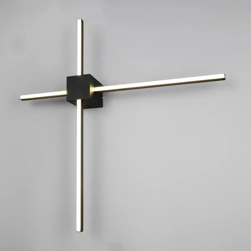 Aplică de perete negru-mat LED cu intensitate reglabilă Cassino – Trio