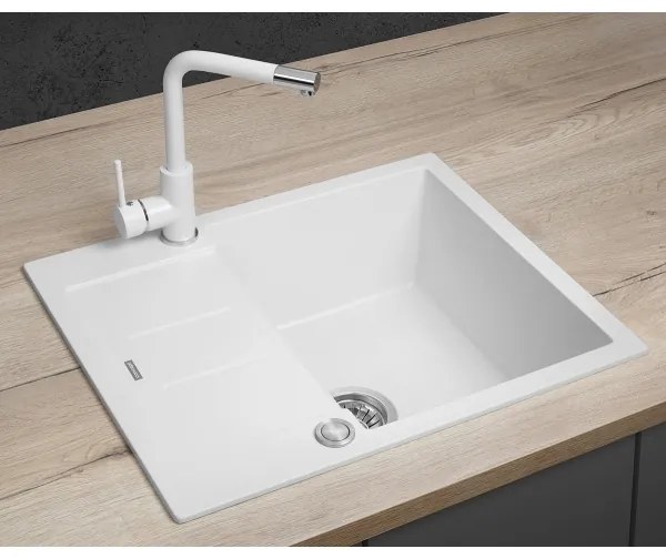 Concept DG05C45WH - Chiuvetă de bucătărie CUBIS 50x62 cm granit/alb