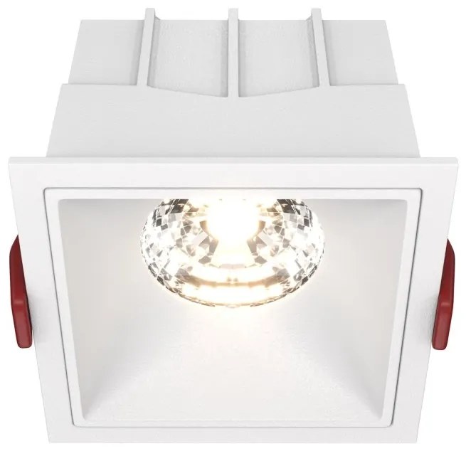 Spot LED incastrabil design tehnic Alpha alb, 8,5x8,5cm, 4000K