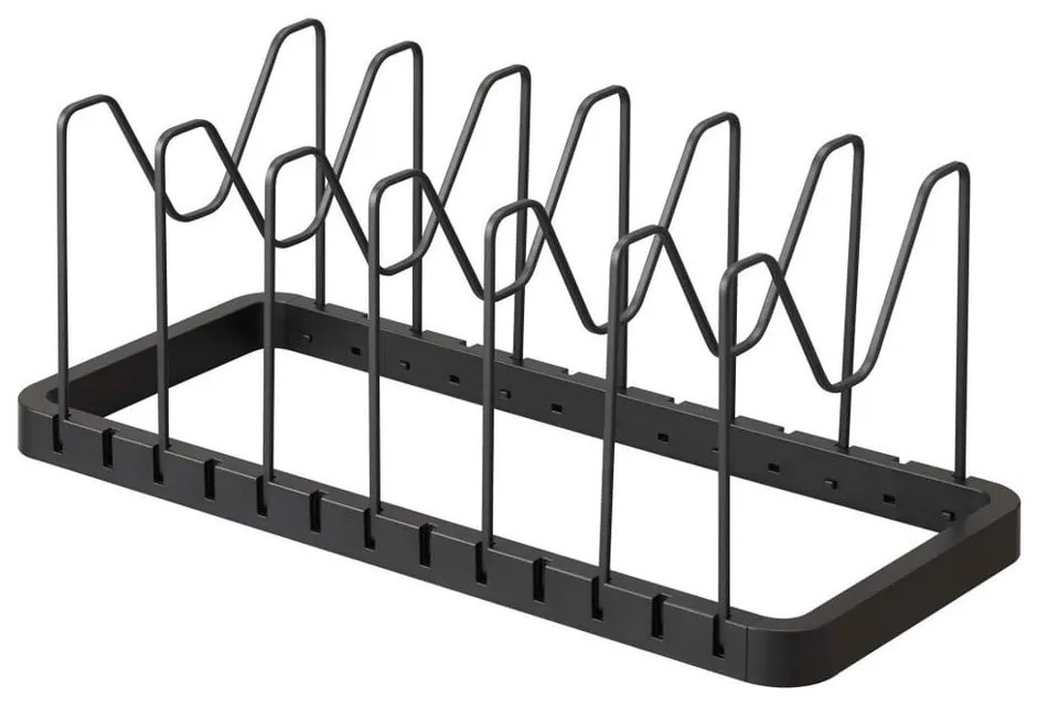 Suport reglabil pentru oale și capace YAMAZAKI Tower, negru