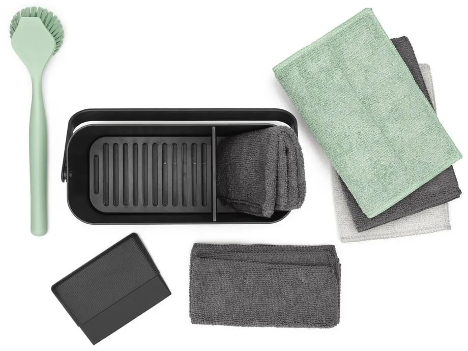 Set pentru spălat vase gri închis din plastic reciclat SinkSide – Brabantia