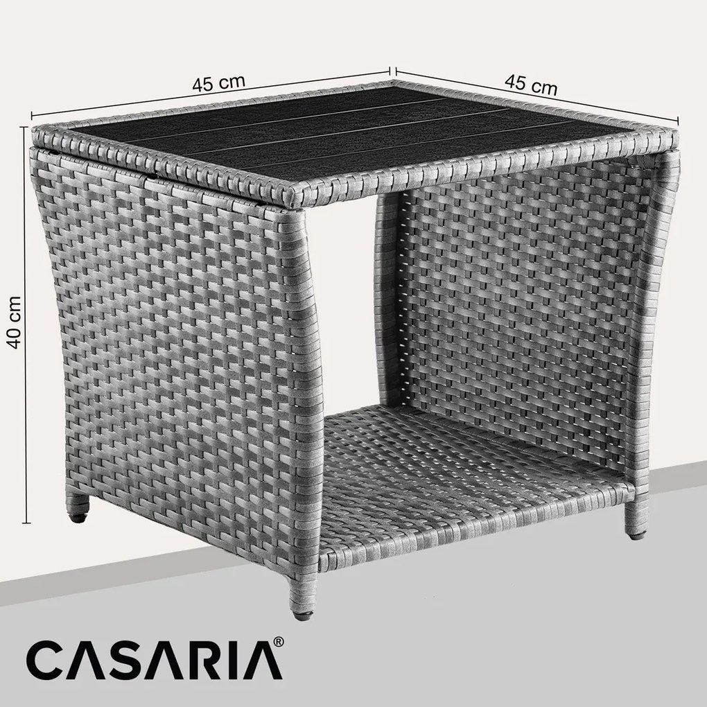 Deuba Masa din ratan Vedis 45x45x40cm - gri