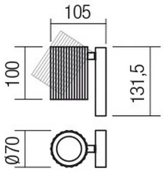 Redo 01-2549 - Aplică spot de perete DELPHI 1xGU10/7W/230V neagră