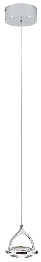 Pendul LED cu cristal K9 design lux MOON crom