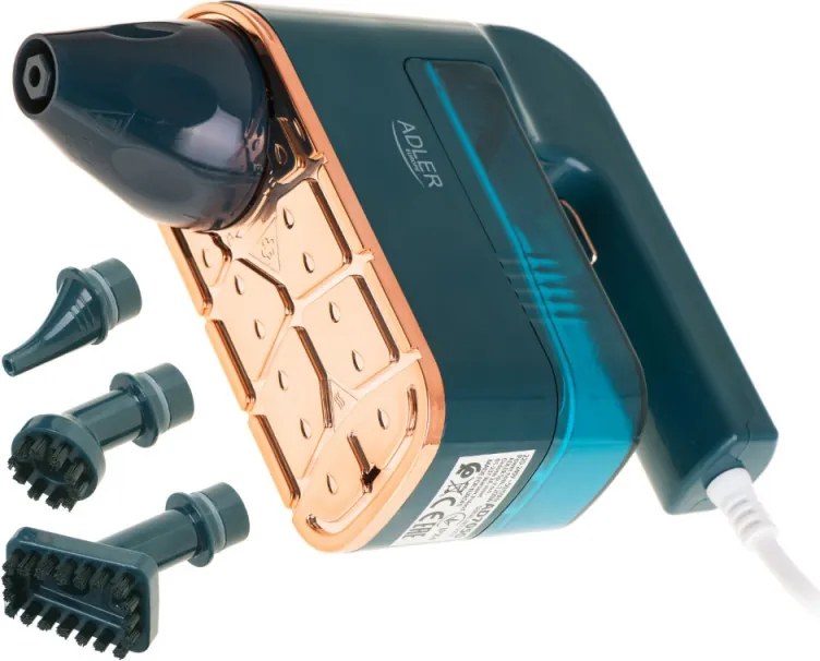 Aparat multifunctional de curatare cu aburi Adler AD 7050, 1200 W, 22ml/min, Rezistenta apa IPX4, 0.120 L, Accesorii, Verde