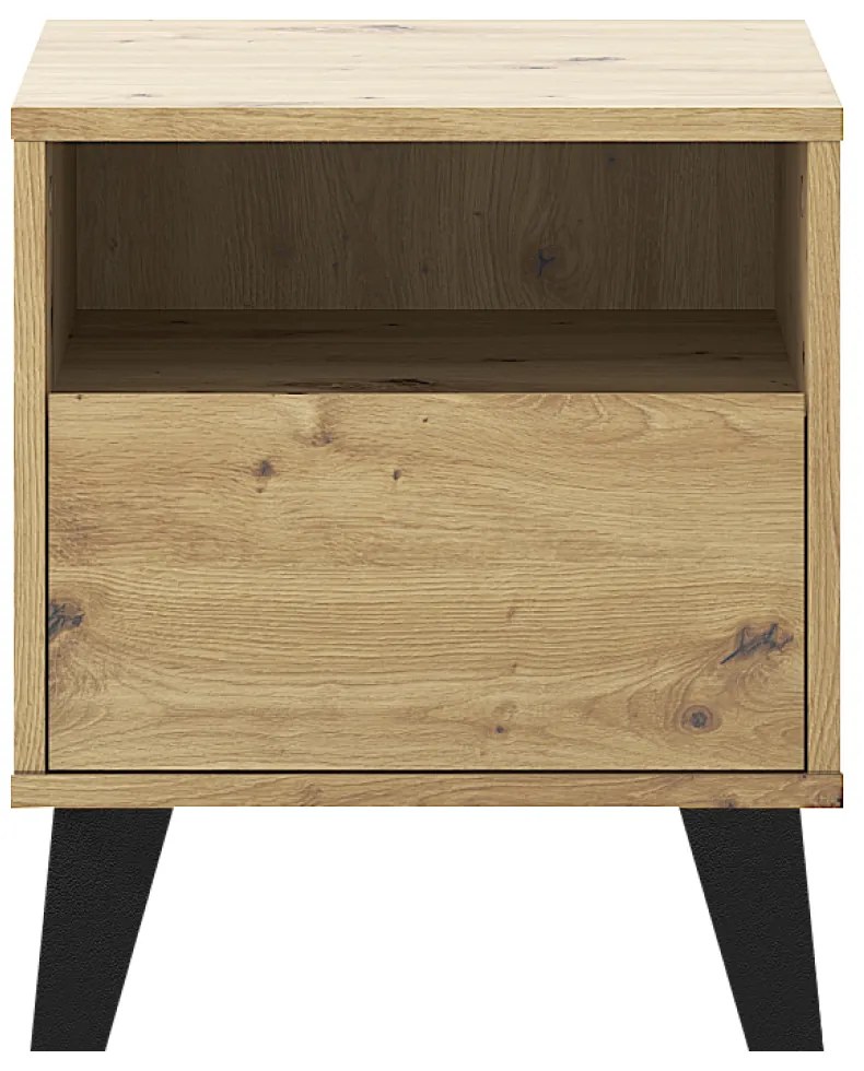Noptieră BOGAN 1S, stejar artisan