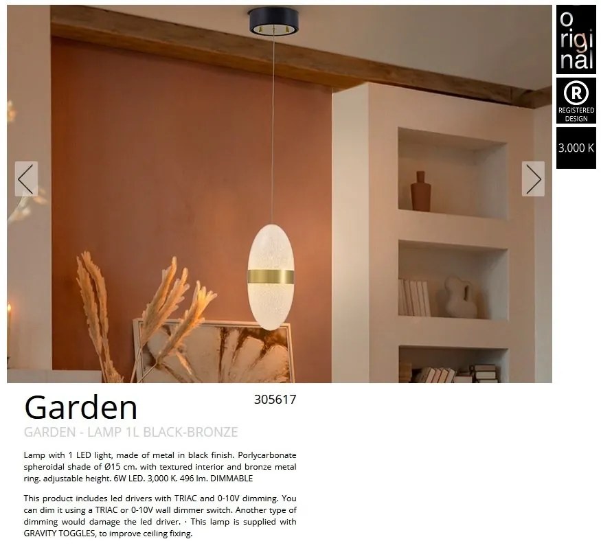 Pendul LED design modern Garden