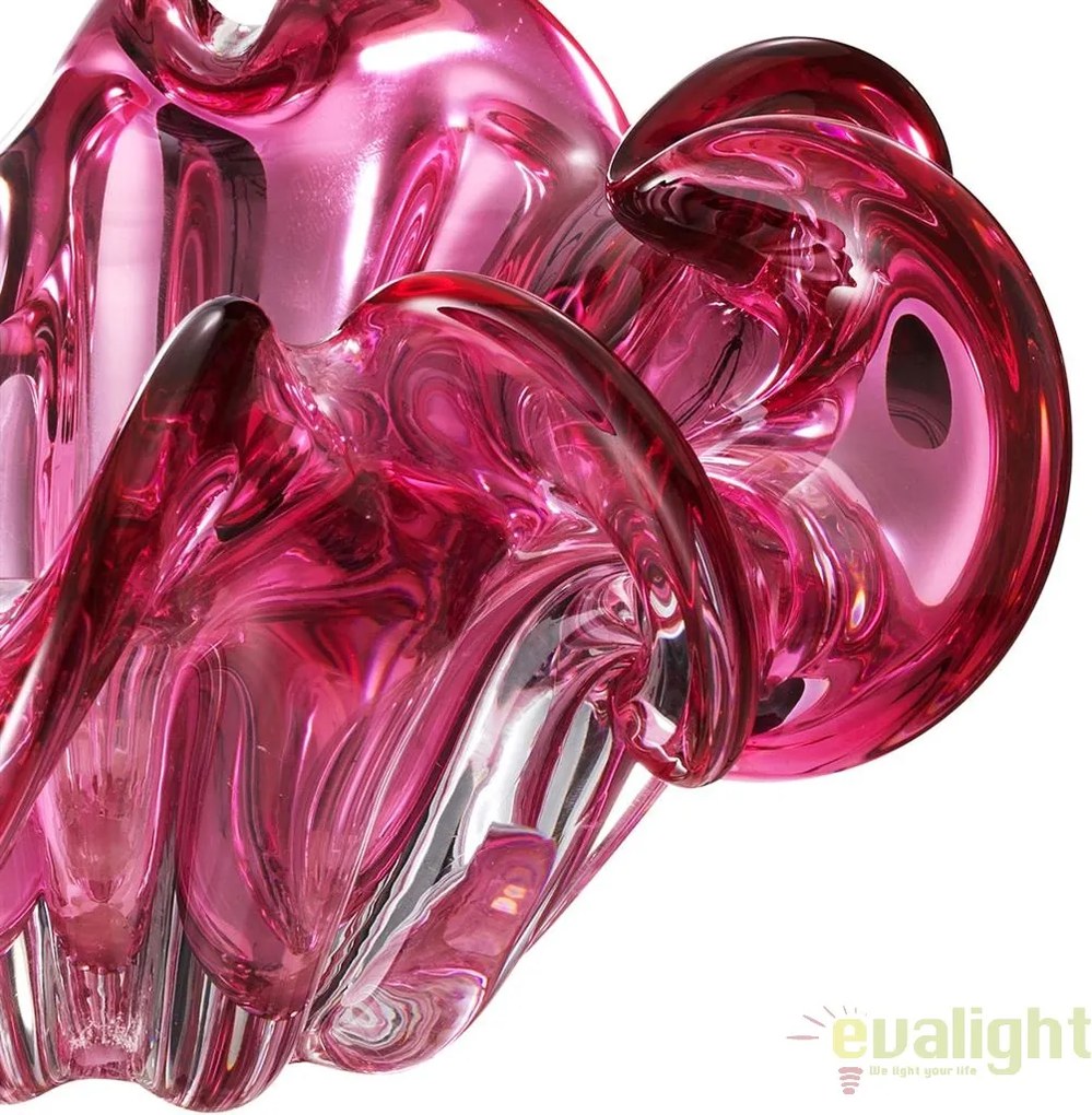 Vas decorativ design elegant Triada roz diam.21cm 112570 HZ