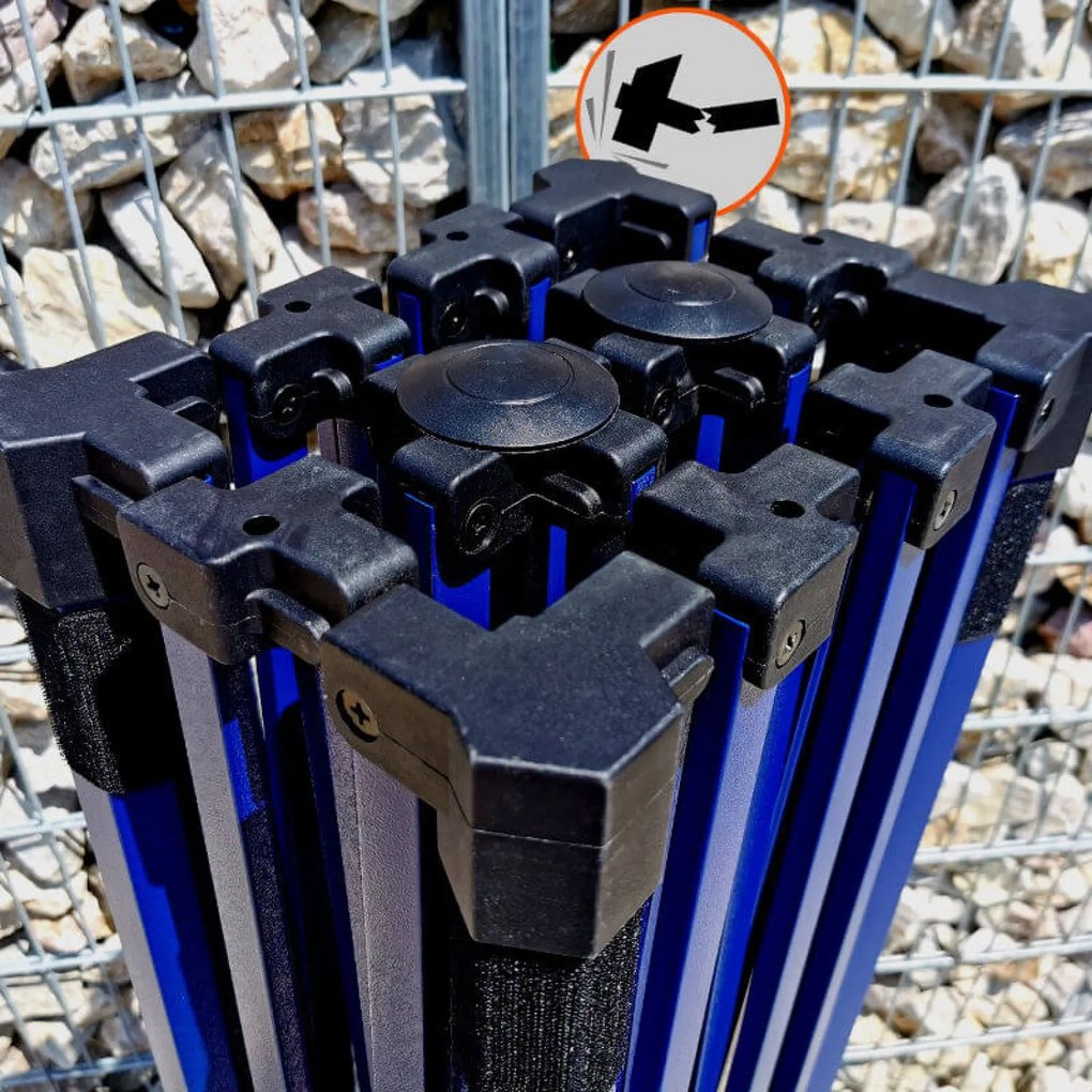 Standuri de vânzare 3x4,5 m cu 3 pereți | Asamblare rapidă, 12,5 m² - cu 3 pereți - Portocaliu