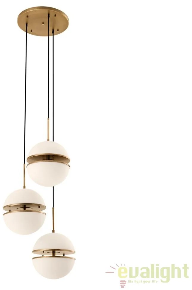 Lustra cu 3 pendule design LUX Spiridon alama 112644 HZ