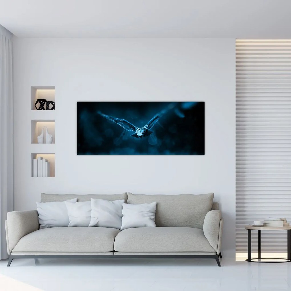 Tablou cu bufnița zburând (120x50 cm)